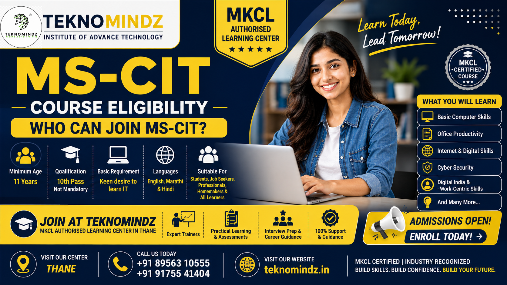 MS-CIT Course Eligibility in Thane | MKCL Authorized Center