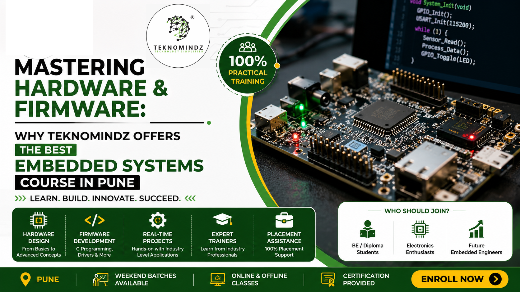 Embedded Systems Course in Pune | Embedded Training Kothrud - Teknomindz